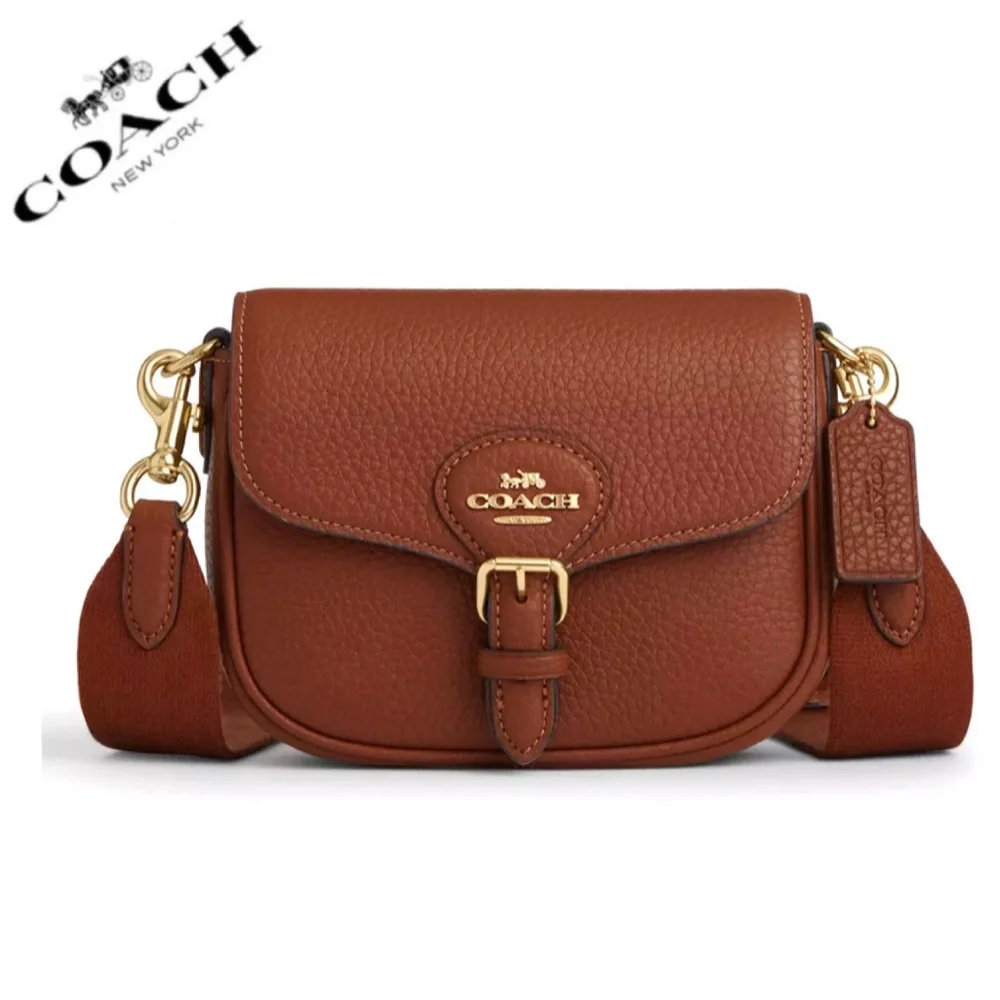 NWT COACH Amelia Small Leather Saddle Bag - Picture 1 of 6